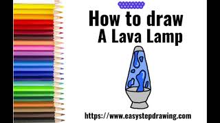 Quick and easy drawing lava lamp #shorts #lavalamp #easystepdrawing #drawingstepseasy