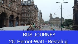 🇬🇧 BUS JOURNEY (TIMELAPSE) | Lothian Buses (Edinburgh) 25: Herriot-Watt ➔ Restalrig