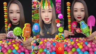 Colorful candy dreams 😍bASMR mukbang eating sounds #asmr #mukbang #candy #eating