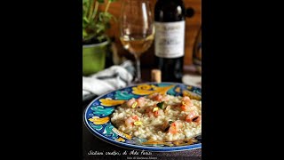 SICILIANI CREATIVI - Risotto cacio e pepe e tartare di gamberi  - Risotto cheese & prawn #shorts