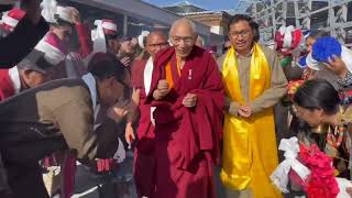 grand reception to His eminence Padma Shri Kushok Thiksey Rinpoche arrived today on 13 April 2023