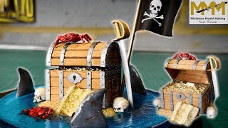 Making a Miniature Pirate Treasure Chest - Full video in detail