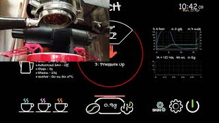 DE1+ LR Profile with light roast, EK43S SSP Titus Carrier, Espresso