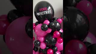 Стойки - столбики из воздушных шаров #ballondecor 💕 розовые и черные шары