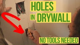 How to Cut holes in Drywall By Hand