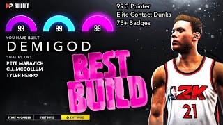 The best PURE SHARPHOOTER on NBA 2K21 NEXT GEN DEMIGOD! 99 3 Pt with Elite Contact Dunks 75 + Badges