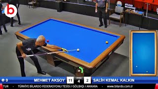 MEHMET AKSOY vs SALİH KEMAL KALKIN | 3 Cushion Billiards Championship STAGE 2 -A- 2024 #bilardo