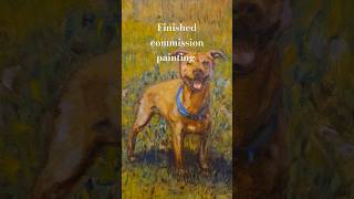 a friendly dog In Colorado oil painting