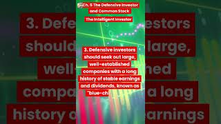 5 Learnings from the Intelligent Investor - Chpt. 5 The Defensive Invstor and Common Stock #shorts