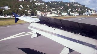 Landing in St. Thomas! | US Airways A319 Sunny Approach and Landing *HD Wingview!*