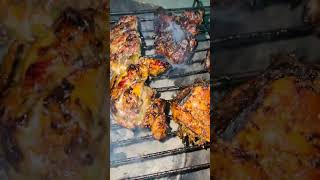 #Roasting #chicken #bbq #barbieque #food smoking grill