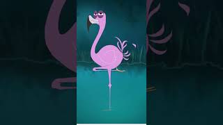 flamingo fart #wildlife #fart #flamingo #shorts #animation