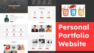 Make a Complete Responsive Personal Portfolio Website using HTML CSS & JavaScript