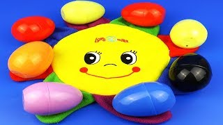 Funny Sunny Surprise Egg Toys Learn Colors for Kids opening toys Peppa pig CARS Hello Kitty