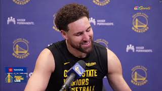 Klay Thompson Postgame Interview | Golden State Warriors beat Utah Jazz 140-137