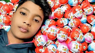 100 Unboxing Kinder surprises! Special Series! A Lot Of Kinder Joy Chocolate ASMR Part-02