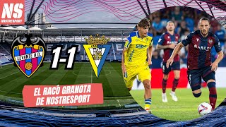 LEVANTE 1-1 CÁDIZ: Análisis del partido