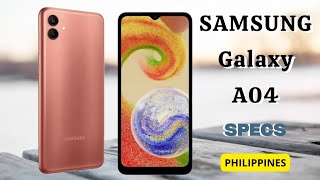 SAMSUNG GALAXY A04 - SPECS