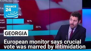 Georgia's crucial vote was marred by intimidation, European monitors say • FRANCE 24 English