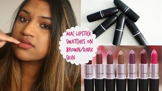 PART 2 : MAC LIPSTICK SWATCHES ON BROWN/ INDIAN SKIN TONE | NC 42 - NC45