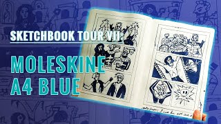 Sketchbook Tour VII: Moleskine A4 Blue #sketchbook #moleskine