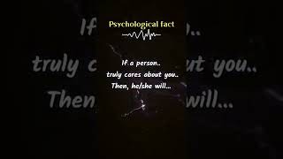 If he/she truly cares you ... | #psychologyfacts #shorts #love #relationship #care