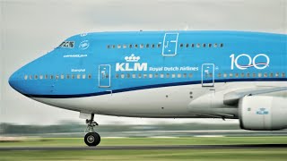 The Queen! KLM Boeing 747-400 [PH-BFW] Jumbojet TAKE OFF from Amsterdam Schiphol Airport