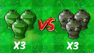 3 Plants Vases VS 3 Zombie Vases - Who Will Win? PVZ 1 Hybrid Challenge