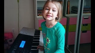 5 Year Old Practicing Piano Beginner Easy Level