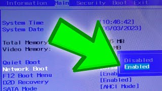 Как включить Network Boot в биосе на ноутбуке Acer