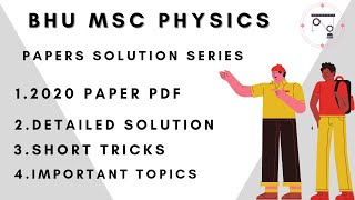 BHU MSc Physics 2021 | 2020 Paper solutions | Part -1 | Important formulas