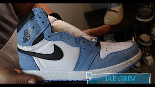 Jordan 1 Retro High White University Blue Black Sneaker Review