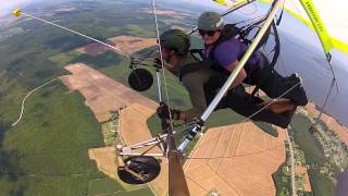 GoPro Michele goes tandem Hang Gliding at Kitty Hawk Kites OBX Outer Banks NC