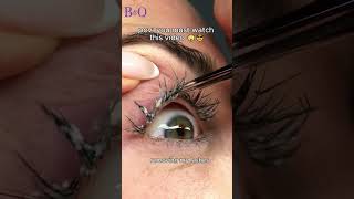 How to apply FALSE LASHES for beginners !! | b&q lashes