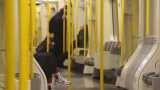 Inside Circle Line Train, District and Circle Lines, Victoria Underground Station, Victoria Street,