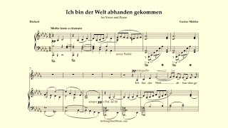 Ich bin der Welt abhanden gekommen - Db major - Mahler - accompaniment