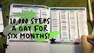 6 Months of 10,000 Steps a Day - My Step Journey & Reflection Documented in my Passion Planner