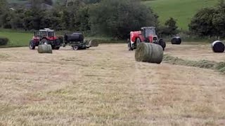 Baling and wrapping 1st cut silage