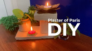 Plaster Of Paris Craft| Multipurpose Holder Using Plaster Of Paris| Home Decor From Plaster Of Paris