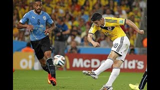 James Rodriguez chest control and volley 🇨🇴🔥🔥 World Cup 2014 #shorts