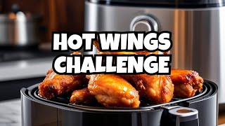 Samsung Range Air Fryer Option First Try with Chicken Wings and Hot Sauce