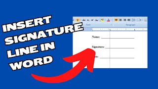 How to Insert a Signature Line in Word | Add Line in Word