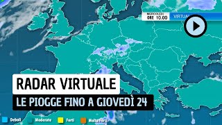 Radar Virtuale: le piogge fino a giovedì 24 ottobre