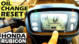 HOW TO RESET OIL CHANGE REMINDER ON HONDA RUBICON FOREMAN