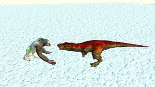 King Kong VS Trex (dinosaur fights) -Animal Revolt Battle Simulator