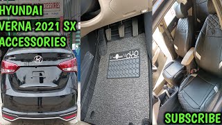 HYUNDAI VERNA 2022 VERNA TOP MODEL VERNA BS 6 CROME ACCESSORIES SEAT COVER FLOOR MAT 4D 5D 7D MAT