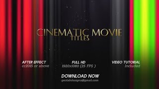 Corporate AE Templates: Cinematic Movie Titles l Action Movie Titles