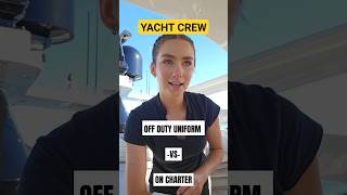 YACHT CREW UNIFORMS🤍⚓️ #yachtie #thatyachtiegirl #yachtjob #deckhand #stewardess #yachtcrew