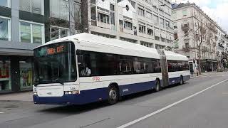 TPG GENEVE , FILOBUS TROLLEYBUS HESS SWISSTROLLEY 3  IN PARTENZA