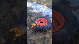 This is the only way you inflate a tire! #mechanic #smart #hacks